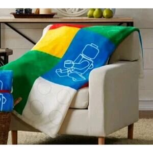 LEGO VIP Fleece Blanket (5007622) Limited Edition Promotional 2021 Block Pattern